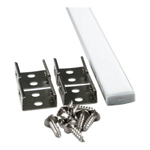 ALUMINIUM EXTRUSION | SLIM SQUARE | WITH ACCESSORIES | 8FT KIT | WHITE