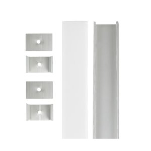 Aluminium Extrusion - Slim Square - With Accessories - 8ft Kit - White