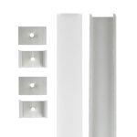 Extrusion Aluminium - Carré fin - Avec accessoires - Kit 8ft - Givré