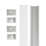 Aluminium Extrusion - Square-Wide - With Accessories - 8ft Kit - White