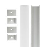 Extrusion Aluminium - Carré large - Avec accessoires - Kit 8ft - Givré