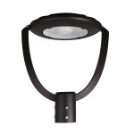 Pole top light 90 deg. 75/60/40W 120-347V 30-40-50K bronze clear dim 0-10V Photocell base