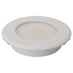 LED PUCK LIGHT 1.5W - 120LUMENS - CRI 90+ - 12V DC - DIMMABLE - WHITE TRIM. FOR INDOOR USE ONLY. 3CCT-SELECTABLE.