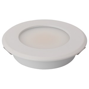 LED PUCK LIGHT 1.5W - 120LUMENS - CRI 90+ - 12V DC - DIMMABLE - WHITE TRIM. FOR INDOOR USE ONLY. 3CCT-SELECTABLE.