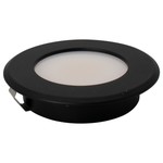 LUMIÈRE RONDELLE LED 3W - 240 LUMENS - IRC 90+ - 12V CC - GRADABLE - BORDURE NOIRE. USAGE INTÉRIEUR SEULEMENT. 3CCT