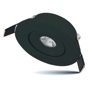 2" LED GIMBAL PUCK LIGHT 2W 180LMN, BLACK TRIM - 3000K