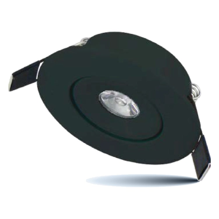 2" LED GIMBAL PUCK LIGHT 2W 180LMN, BLACK TRIM - 3000K