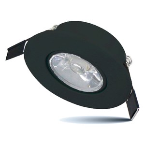 3" LED GIMBAL PUCK LIGHT 3W 300LMN, BLACK - 5000K