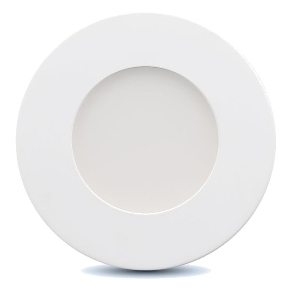 LUMINAIRE PUCK LED SUPERSLIM 2.2W - 150 LM - 12V CC - GRADABLE - CADRE BLANC - USAGE INTÉRIEUR SEULEMENT - 3000K