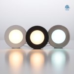 LED PUCK LIGHT 3W - 240 LUMENS - CRI 90+ - 12V DC - DIMMABLE - WHITE BORDER - INDOOR USE - 3CCT