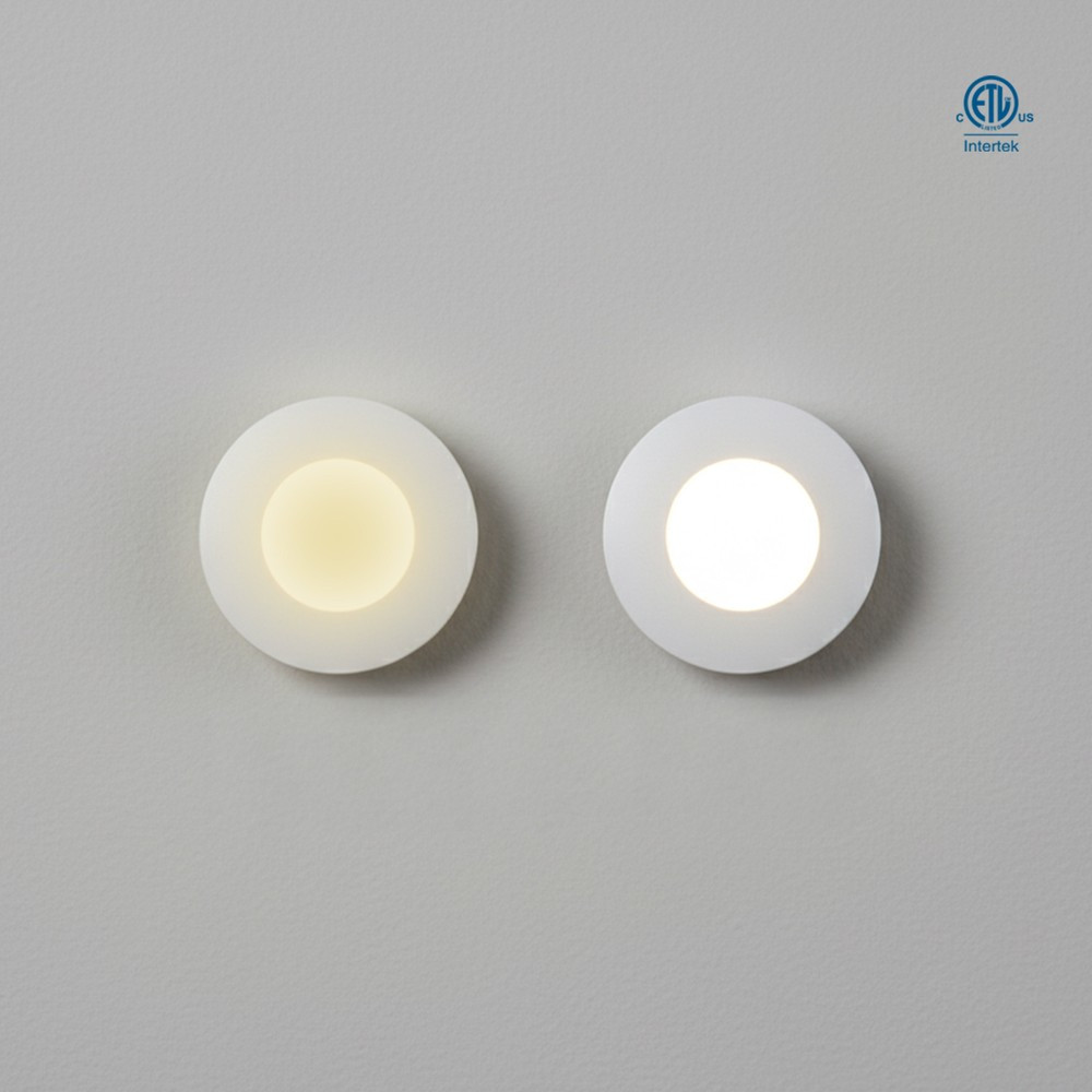 MICRO LED (1 INCH) STEP LIGHT 1W - 70LMN - BLACK - SOLD AS 3000K OR 5000K INDIVIDUAL FIXTURES.