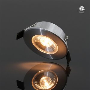 2" LED GIMBAL PUCK LIGHT  2W 180LMN - BLACK TRIM - SOLD AS 3000K OR 5000K INDIVIDUAL FIXTURES.