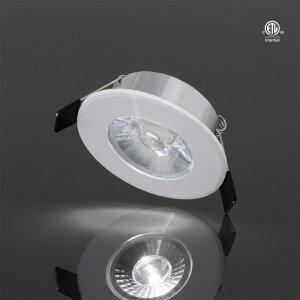 3" LED GIMBAL PUCK LIGHT  3W 300LMN - SATIN NICKEL - SOLD AS 3000K OR 5000K INDIVIDUAL FIXTURES.
