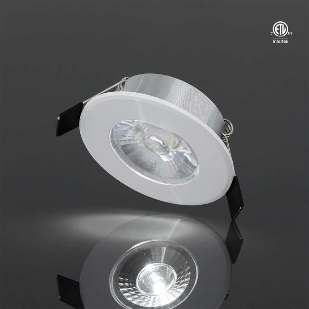LUMINAIRE PUCK LED GIMBAL 3 POUCES 3W 300LM - NICKEL SATINÉ - VENDU INDIVIDUELLEMENT EN 3000K OU 5000K