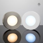 SUPERSLIM LED PUCK LIGHT 3000K - 2.2W - 150 LM - 12V DC - DIMMABLE - WHITE FRAME - INDOOR USE ONLY