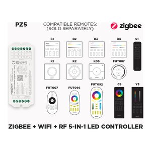 PZ5 - ZIGBEE + WIFI + RF 5-IN-1 CONTROLLER (1 TO 8 ZONES SELF REPEATING)