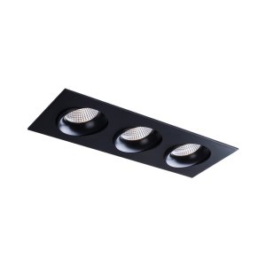 3.5" LUNA LED LINEAR GIMBAL COLOR SELECTABLE RECESSED FIXTURE - RA35M-3L-9G-90BK