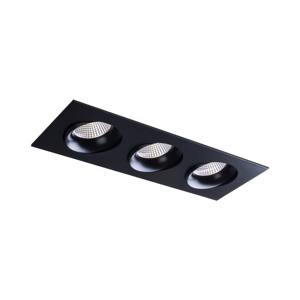 3.5" LUNA LED LINEAR GIMBAL COLOR SELECTABLE RECESSED FIXTURE - RA35M-3L-9G-90BK