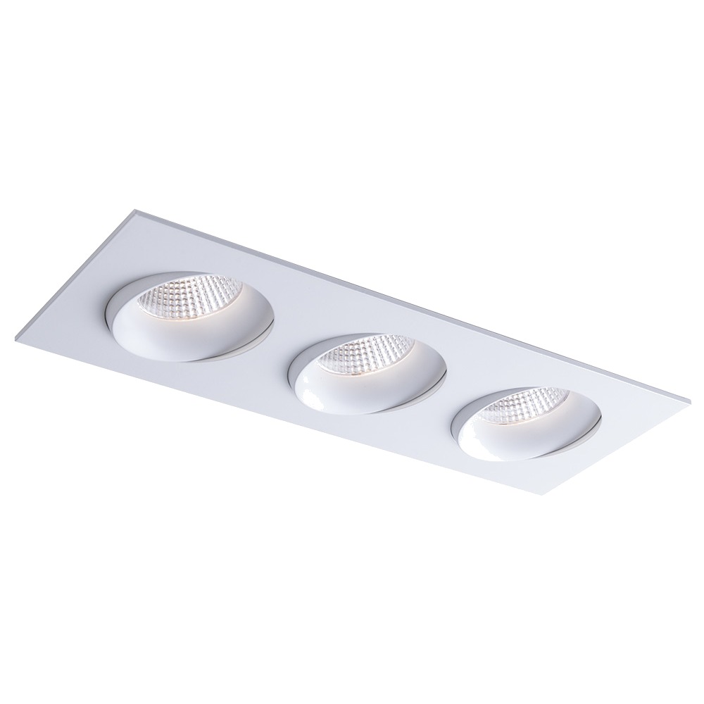 3.5" LUNA LED LINEAR GIMBAL COLOR SELECTABLE RECESSED FIXTURE - RA35M-3L-9G-90WH