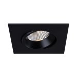 3.5" LUNA LED SQUARE REGRESSED GIMBAL RECESSED FIXTURE - RA35S-12RG-90BK