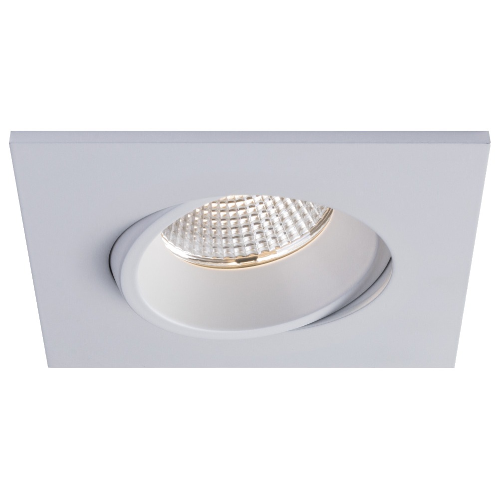 3.5" LUNA LED SQUARE REGRESSED GIMBAL RECESSED FIXTURE - RA35S-12RG-90WH