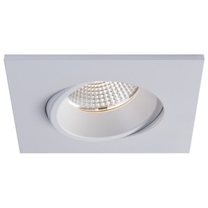 3.5" LUNA LED SQUARE REGRESSED GIMBAL RECESSED FIXTURE - RA35S-12RG-DTW90WH