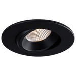 4" LUNA LED ROUND REGRESSED GIMBAL RECESSED FIXTURE - RA4-12RG-90BK