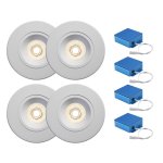 4" LUNA LED ROUND REGRESSED GIMBAL RECESSED FIXTURE - RA4-12RG-90WH
