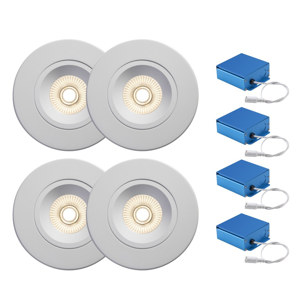 4" LUNA LED ROUND REGRESSED GIMBAL RECESSED FIXTURE - RA4-12RG-90WH