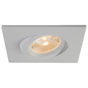 4" LUNA LED SQUARE GIMBAL RECESSED FIXTURE - RA4S-12G-90WH