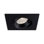 4" LUNA LED SQUARE REGRESSED GIMBAL RECESSED FIXTURE - RA4S-12RG-90BK