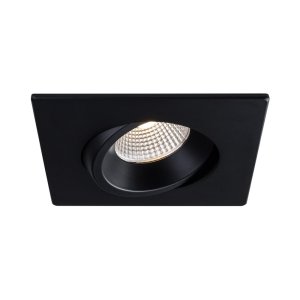 4" LUNA LED SQUARE REGRESSED GIMBAL RECESSED FIXTURE - RA4S-12RG-90BK