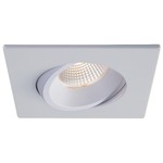 4" LUNA LED SQUARE REGRESSED GIMBAL RECESSED FIXTURE - RA4S-12RG-90WH