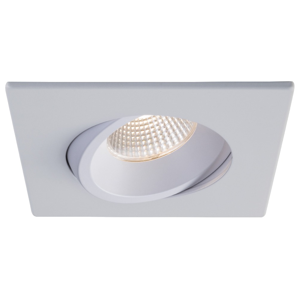 4" LUNA LED SQUARE REGRESSED GIMBAL RECESSED FIXTURE - RA4S-12RG-DTW90WH