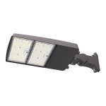 [R] Luminaire de zone 240W 100-277V 50K brun lentille transparente avec photocellule douille à verrouillage 3 broches