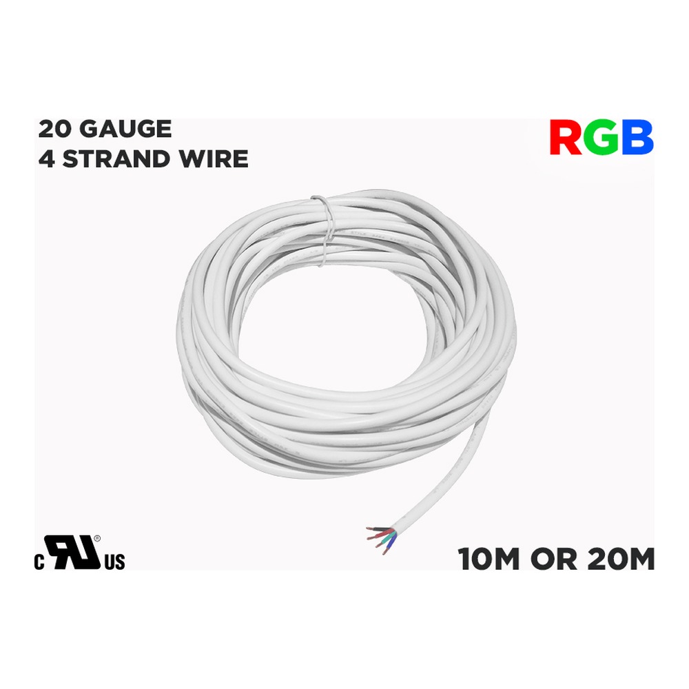 RGB WIRE FOR LED STRIPS 22 GAUGE (10 METERS)