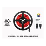 12V 1M IP65+ RGB 5050 LED STRIP - 30 LEDS/M (STRIP ONLY)