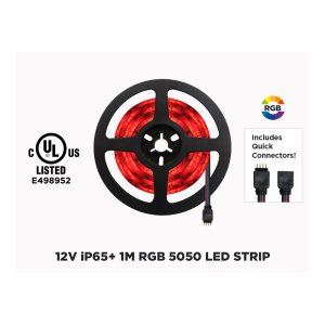 12V 1M IP65+ RGB 5050 LED STRIP - 60 LEDS/M (STRIP ONLY)