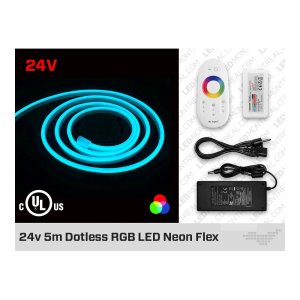 24V DC 5M LED RGB NEON FLEX DOTLESS 96 LED/M