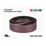 RGBW FLAT WIRE FOR LED STRIPS 20 GAUGE (10 OR 20 METERS)