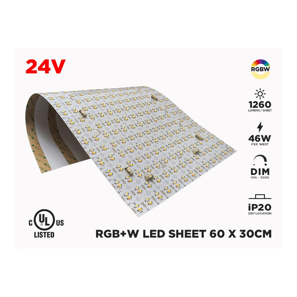 RGBW LED SHEET 60X30CM (46W PER SHEET)