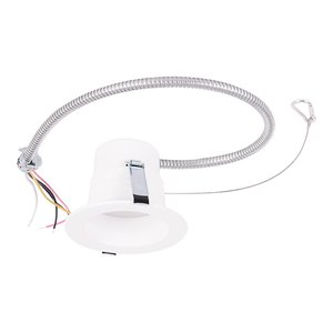 RIGID CDR 6" DOWN LIGHT - WHITE REGRESSED TRIM - FLEX CABLE - SELECTABLE 10-12-17W (850-1000-1500LM) - CRI 90 -