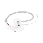 RIGID CDR - 8" DOWN LIGHT - WHITE REGRESSED TRIM - FLEX CABLE - SELECTABLE 14-17-20W (1200-1500-1850LM) - CRI 90 -