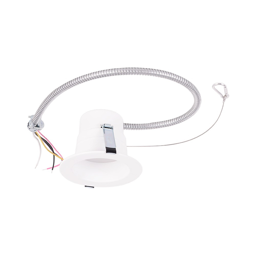 RIGID CDR - 8" DOWN LIGHT - WHITE REGRESSED TRIM - FLEX CABLE - SELECTABLE 14-17-20W (1200-1500-1850LM) - CRI 90 -