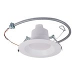 LUMINAIRE LED ENCASTRÉ COMMERCIAL RIGID CDR AVEC AUX 12V - 6 PO - GARNITURE BLANCHE ENCASTRÉE - CÂBLE FLEXIBLE