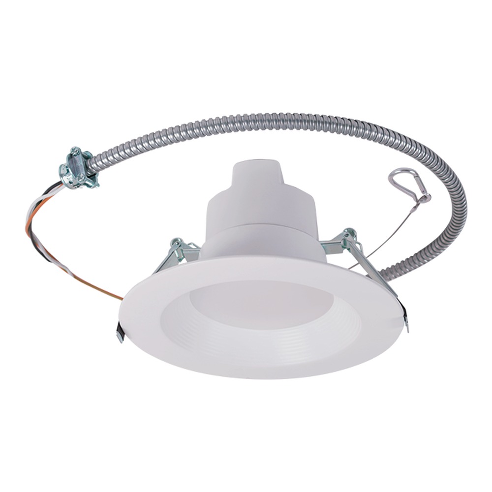 LUMINAIRE LED ENCASTRÉ COMMERCIAL RIGID CDR AVEC AUX 12V - 6 PO - GARNITURE BLANCHE ENCASTRÉE - CÂBLE FLEXIBLE