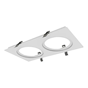ECL - 4" - 2 LIGHTS FRAME - WHITE - COMPATIBLE WITH RGD-ECL & EDA-ECL 4"