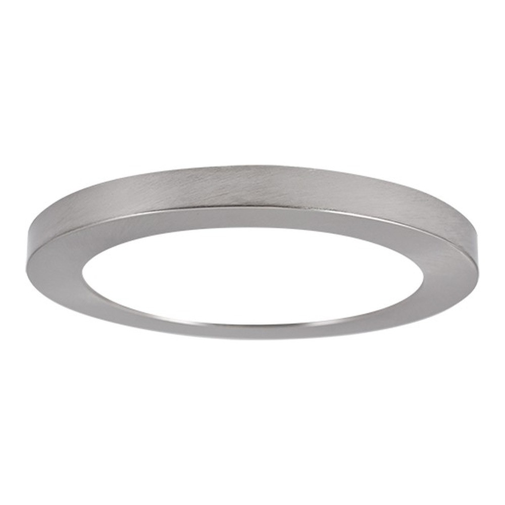 CADRE DE MONTAGE AFFLEURANT MINCE RIGID HS II NICKEL SATINÉ POUR HS2/7 (DIAM. 7 - 65 PO - HAUTEUR 0 - 61 PO)