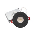 LUMINAIRE LED ENCASTRÉ ORIENTABLE 4 PO - ROTULE 360° - 9W (750LM) - 5CCT SÉLECTIONNABLE 27-30-35-40-50K - 120V - NOIR