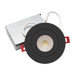 RGD-JH2 - 4" - SWIVEL DOWN LIGHT - 360° EYEBALL - 9W (750LM) - SELECTABLE 27-30-35-40-50K - 120V - BLACK - ES - IC